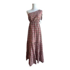 MDC1 - One shoulder maxi dress with floral print size small